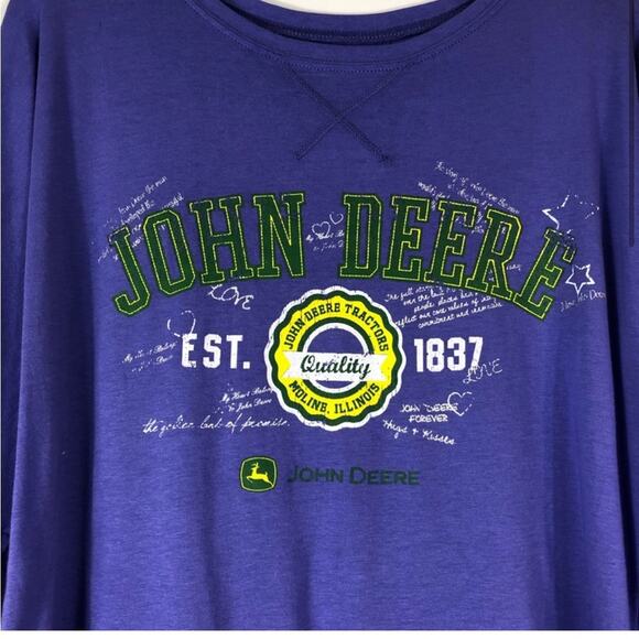 NWT John Deere purple hi low tshirt - Picture 2 of 7